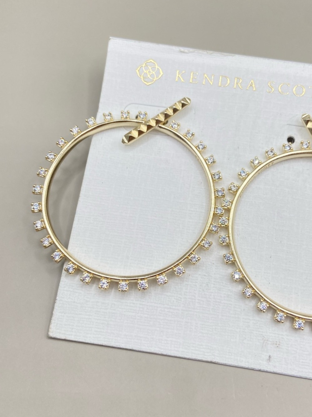 Kendra Scott Charlie Crystal Circle Post Earrings - Picture 4 of 5